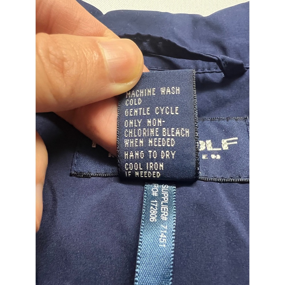 Polo Golf Ralph Lauren Quail Hollow Championship Windbreaker Navy Blue Mens L - Picture 5 of 13